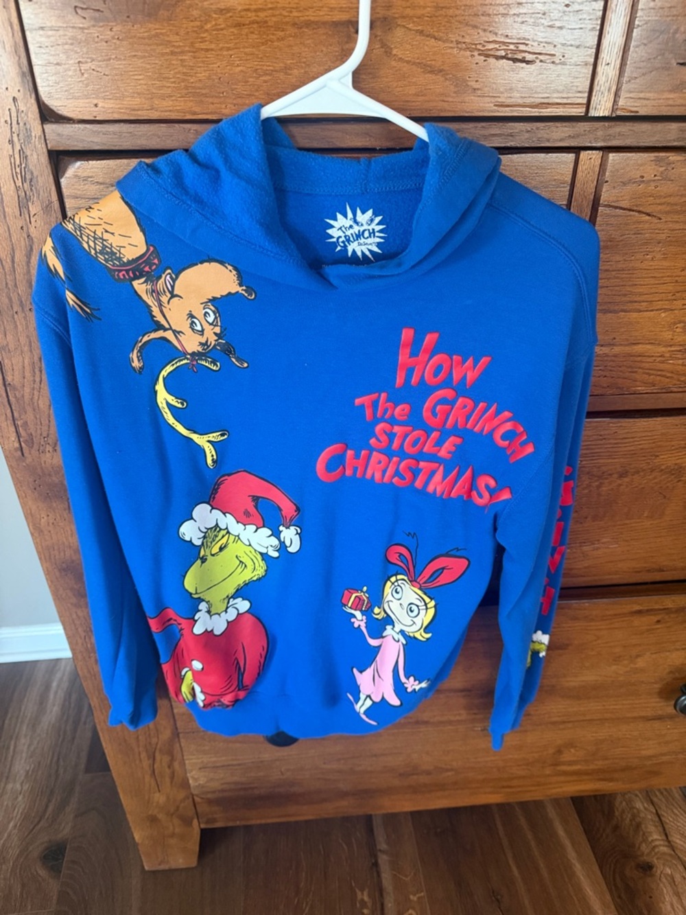 How The Grinch Stole Christmas Blue Graphic Hoodie